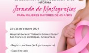 En Juchitepec, Edomex; El gobierno municipal ofrece Jornada gratuita de Mastografías para mujeres mayores de 45 años.