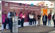 En Chalco, Edomex; el Alcalde Miguel Gutiérrez entrega más obras educativas y espacios públicos.